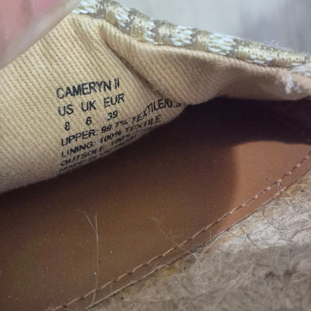 Lauren Ralph Lauren Womens Espadrille Flats Monogram Print sz 8 nwot